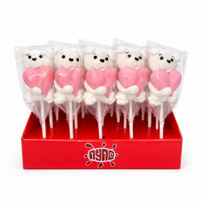 Зефир на палочке "Валентинка" 35гр 30шт/уп 120шт/ящ