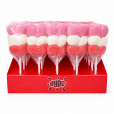 Зефир на палочке "Три сердечка" 35гр 30шт/уп 120шт/ящ