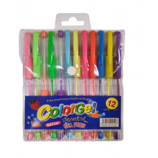 Ручка гел.набір з блиском Смайл 12кол 805-10 В3-4