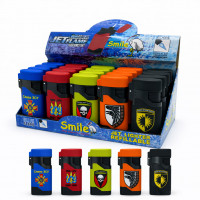 Зажигалки "SMILE" Турбо Джет БРИГАДЫ (25шт) J898