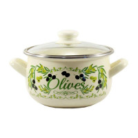 Кастрюля 567А глуб. скл/кр 4,0л d.20 Греческая оливка (Т) 7323940000