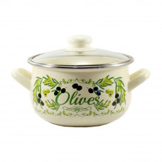 Кастрюля 567А глуб. скл/кр 4,0л d.20 Греческая оливка (Т) 7323940000