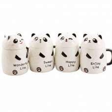 Кухоль 3203 фарф. з кришкою 380 мл  PANDA LIFE  6911100000