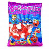 Желейки Клубничные сливочные сердечки Strawberry cream hearts 1кг Dulceplus
