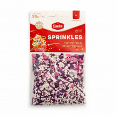 Посыпка фигурная микс "Лиловая любовь" (50г/уп), П380