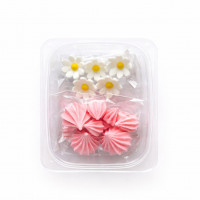 Прикраса для торта Квітковий танок рожевий 13ел 50уп/ящ 2546