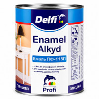 Емаль алкідна ПФ-115п світлий горіх ТМ "DELFI"-0,9кг   3208 (6шт)