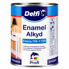 Емаль алкідна ПФ-115п світлий горіх ТМ "DELFI"-0,9кг   3208 (6шт)