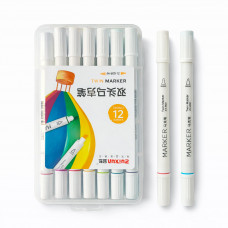 Маркер наб. скетч маркерів двосторонні 12шт/уп  HY-8800-12