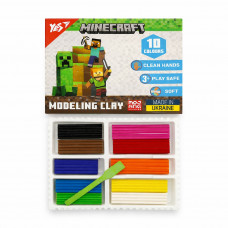 Пластилін 10 кольорів YES Minecraft 200гр 540662