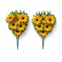 Цветы Подсолнечник односторонний 6 голов высота 53см №12