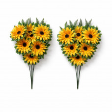Цветы Подсолнечник односторонний 6 голов высота 53см №12