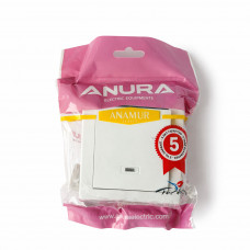 Выключатель Anura "Anamur" 1вн подсветка АЭ 02102 (10шт/уп) 21175