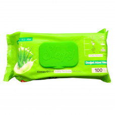 Влажные салфетки SLEEPY для уборки EASY Clean Aloe Vera 100шт с клапаном 6шт/ящ