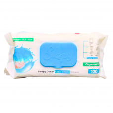 Влажные салфетки SLEEPY для уборки EASY Clean Ocean 100шт с клапаном 6шт/ящ