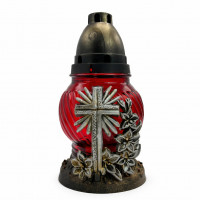 Свічка лампадка Хрестик з квіточками на 24год. (8шт/ящ)