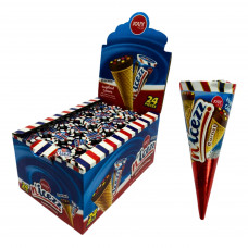 Вафельный рожок NICEZZ с молочно-шоколадно-фундуковой нач, цвет драже, 25 г 24шт/уп