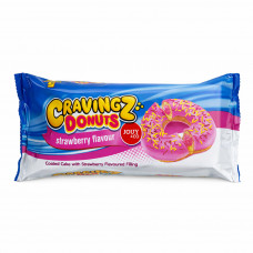 Пончик CRAVINGS DONUT отчасти глаз. со вкусом клубники 200 г 15шт/уп