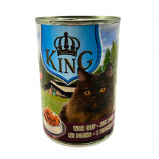 Консерва для котів KING Cat з яловичоною 0,415гр 24шт/уп 2092
