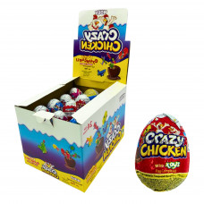 Шоколадное яйцо 25г Crazy Chicken с сюрпризом (24шт) 144шт/ящ