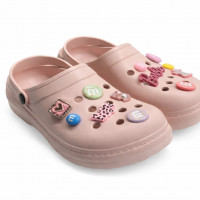 Сабо подростковые Е312/4 Барби пудра 31-35р 6шт/р