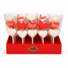 Зефір на паличці "Сердечко LOVE" 35гр 20шт/уп 120шт/ящ Зефір на паличці "Сердечко LOVE" 35гр 20шт/уп 120шт/ящ