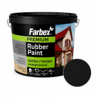 Фарба гумова Універсальна чорна, ТМ "Farbex" - 3,5кг  3209