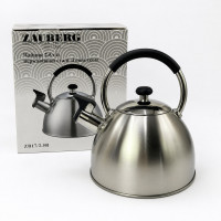 Чайник нерж ZB 17/2,5 B 2.5л со свис нерж крыш черная ручка 7323930000