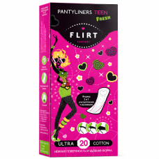 Прокладки щоденнні WКL19L Fantasy FLIRT teen fresh cotton без індивід упак 150мм 48шт/ящ, арт. 0585