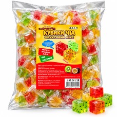 Мармеладная конфета Кубики Чиа (семена Чиа+натуральный сок) 1кг 10уп/ящ 6970895716154