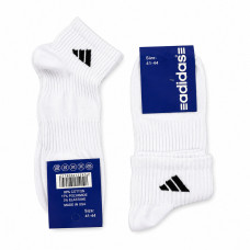 Шкарпетки чоловічі білі Adidas 41-44 10шт/уп 704N