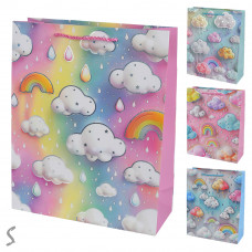 Пакет подарунковий паперовий M "Rainy clouds" 26*32*10см R40775-M (480шт)