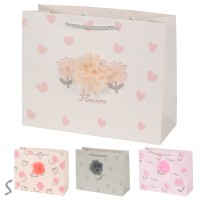 Пакет подарочный бумажный S "Flowers" 14.5*19.5*8.5cm R40878-S (864шт)