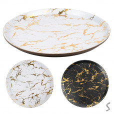 Поднос пластик "Marble" d35см R93025 (50шт)