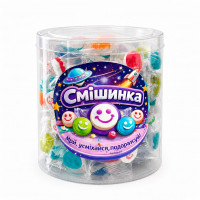 Карамель двухслойная в ТУБУСЕ "Смешинка" 3,5г (150шт/туб)