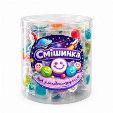 Карамель двошарова в ТУБУСІ"Смішинка" 3,5г  (150шт/туб)