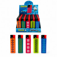 Зажигалки "SMILE" Турбо Джет вышиванка 9101 (50шт/бл)