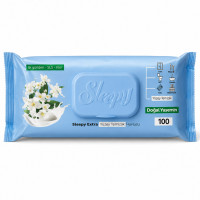 Вологі серветки SLEEPY для прибирання EASY Clean Jasmine 100шт з клапаном 6шт/ящ