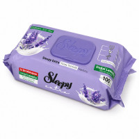 Влажные салфетки SLEEPY для уборки EASY Clean Lavander 100шт с клапаном 6шт/ящ