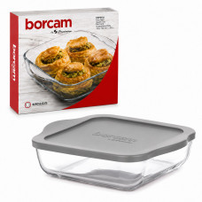 Форма 59034g Боркам д/запікання з сірою кришкою 25,6*22см, h-6см, v-1,95л (под.уп.)