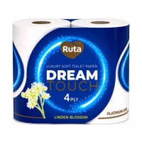 Туалетная бумага Ruta Dream touch 4рул 4ш белый 1шт