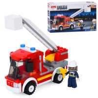 Конструктор SLUBAN M38-B0632 "Fire": пожежна машина, фігурка, 136дет.