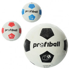 Мяч футбольный VA 0008 размер 4, резина Grain, Profiball, 3 цвета, сетка, кул., 290 г