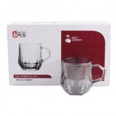 НАБОР кружек ZB1004 YH стеклянных 6 шт 245 мл 7013499900