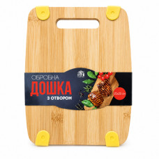 Дошка 8849 обробна бамбук/сілікон з отвором 25*20*1,5см