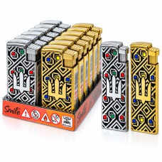 Зажигалки "SMILE" Турбо Джет ТРИЗУБ МЕТАЛЛ J226 (10шт)