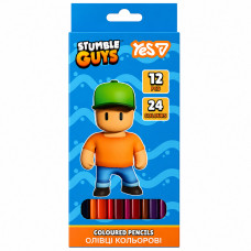 Олівці кольорові 12/24шт Stumble Guys 290780