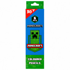 Карандаши цветные 6шт YES Mincraft Greeper лицензии. 290724