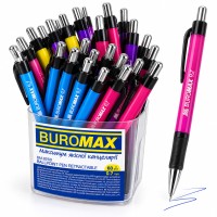 Ручка кульк. авт. 8228 Buromax WISE СИНЯ 0,7мм
