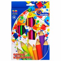 Карандаши цветные 18шт пластик Шестигранник 1051Q-18